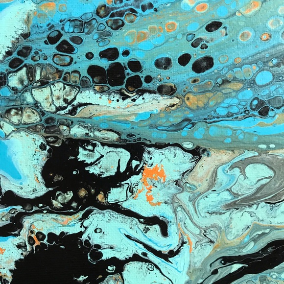 Abstract art Riding the Wave 16 x 20 original artwork signed by artist - Picture 6 of 9